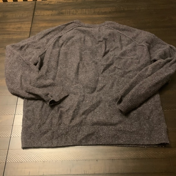 Black Brown Lambswool Crewneck Sweater - Picture 4 of 4